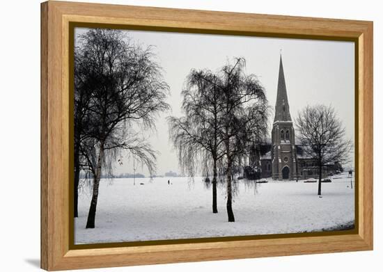 All Saints Church, Blackheath, London, 1867. Exterior with Winter Trees in the Snow-Nina Langton-Framed Premier Image Canvas