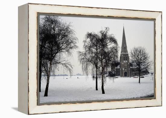 All Saints Church, Blackheath, London, 1867. Exterior with Winter Trees in the Snow-Nina Langton-Framed Premier Image Canvas