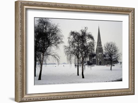 All Saints Church, Blackheath, London, 1867. Exterior with Winter Trees in the Snow-Nina Langton-Framed Photographic Print