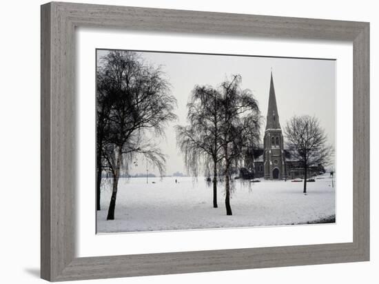 All Saints Church, Blackheath, London, 1867. Exterior with Winter Trees in the Snow-Nina Langton-Framed Photographic Print