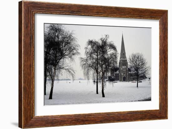 All Saints Church, Blackheath, London, 1867. Exterior with Winter Trees in the Snow-Nina Langton-Framed Photographic Print