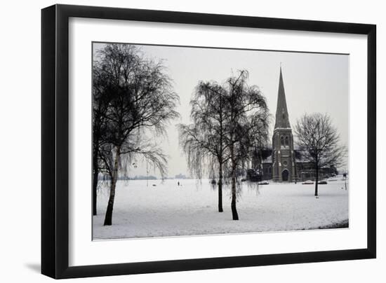 All Saints Church, Blackheath, London, 1867. Exterior with Winter Trees in the Snow-Nina Langton-Framed Photographic Print