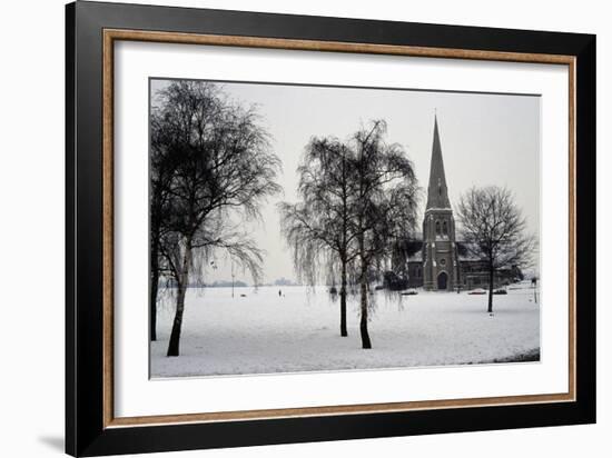 All Saints Church, Blackheath, London, 1867. Exterior with Winter Trees in the Snow-Nina Langton-Framed Photographic Print