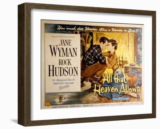 All That Heaven Allows, Rock Hudson Jane Wyman, 1955-null-Framed Art Print