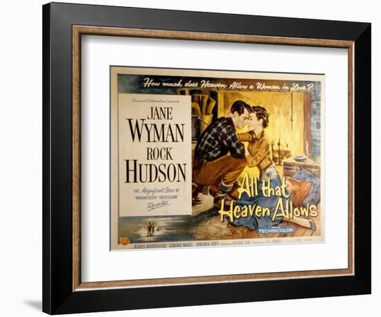 All That Heaven Allows, Rock Hudson Jane Wyman, 1955-null-Framed Art Print