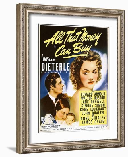 All That Money Can Buy (aka the Devil and Daniel Webster), James Craig, Anne Shirley, 1940-null-Framed Photo