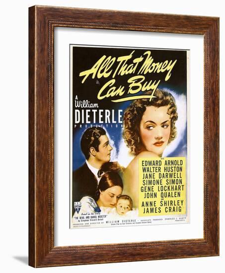 All That Money Can Buy (aka the Devil and Daniel Webster), James Craig, Anne Shirley, 1940-null-Framed Photo