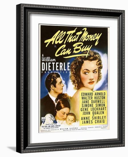 All That Money Can Buy (aka the Devil and Daniel Webster), James Craig, Anne Shirley, 1940-null-Framed Photo