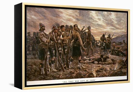 All That Was Left of Them': the Black Watch after the Battle of Magersfontein, 1899-Richard Caton Woodville-Framed Premier Image Canvas