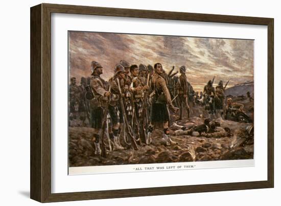 All That Was Left of Them': the Black Watch after the Battle of Magersfontein, 1899-Richard Caton Woodville-Framed Giclee Print