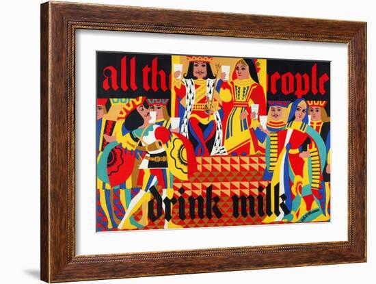 All the Good People Drink Milk-Harold Sandys Williamson-Framed Giclee Print