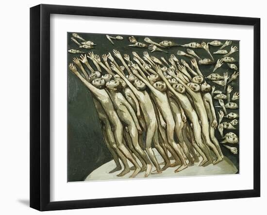 All the People - Pointing at the Black Cloud, 1982-Evelyn Williams-Framed Giclee Print