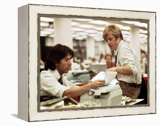 All The President's Men, Dustin Hoffman, Robert Redford, 1976-null-Framed Stretched Canvas