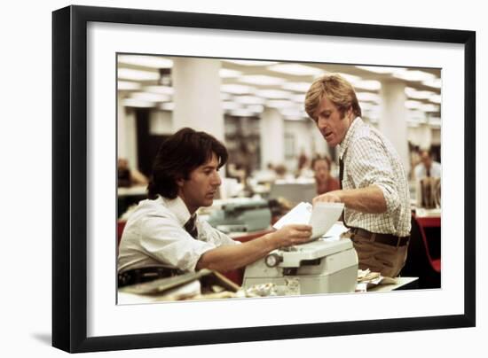 All the President's Men, Dustin Hoffman, Robert Redford, 1976-null-Framed Premium Photographic Print
