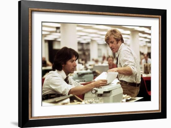 All the President's Men, Dustin Hoffman, Robert Redford, 1976-null-Framed Premium Photographic Print