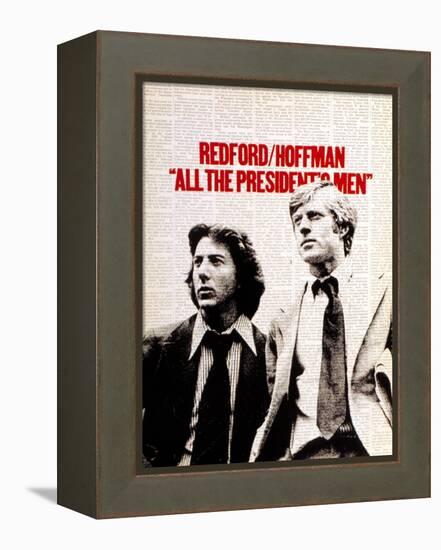 All The President's Men, Dustin Hoffman, Robert Redford, 1976-null-Framed Stretched Canvas