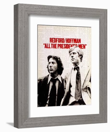 All The President's Men, Dustin Hoffman, Robert Redford, 1976-null-Framed Premium Giclee Print