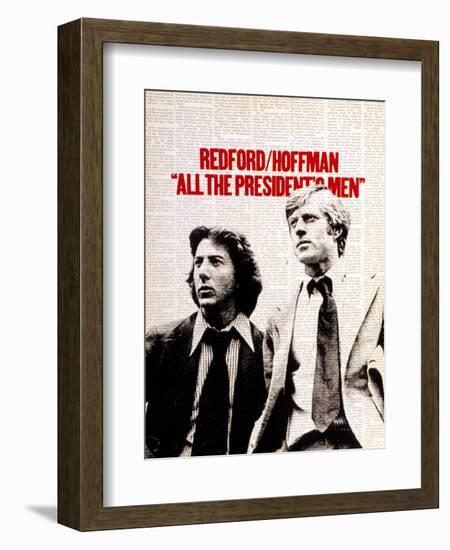 All The President's Men, Dustin Hoffman, Robert Redford, 1976-null-Framed Premium Giclee Print