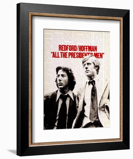 All The President's Men, Dustin Hoffman, Robert Redford, 1976-null-Framed Premium Giclee Print