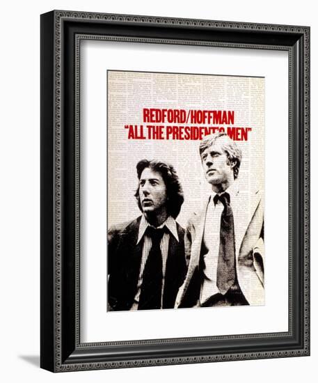 All The President's Men, Dustin Hoffman, Robert Redford, 1976-null-Framed Premium Giclee Print