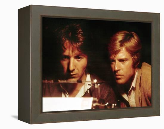 All The President's Men, Robert Redford, Dustin Hoffman, 1976-null-Framed Stretched Canvas