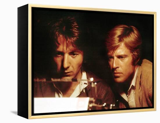 All The President's Men, Robert Redford, Dustin Hoffman, 1976-null-Framed Stretched Canvas