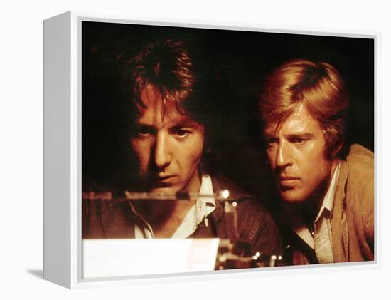 All The President's Men, Robert Redford, Dustin Hoffman, 1976-null-Framed Stretched Canvas