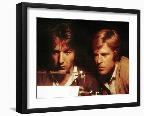 All The President's Men, Robert Redford, Dustin Hoffman, 1976-null-Framed Photo