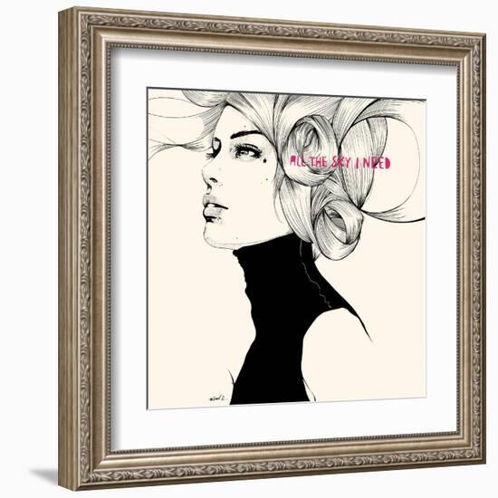 All the sky I need-Manuel Rebollo-Framed Art Print