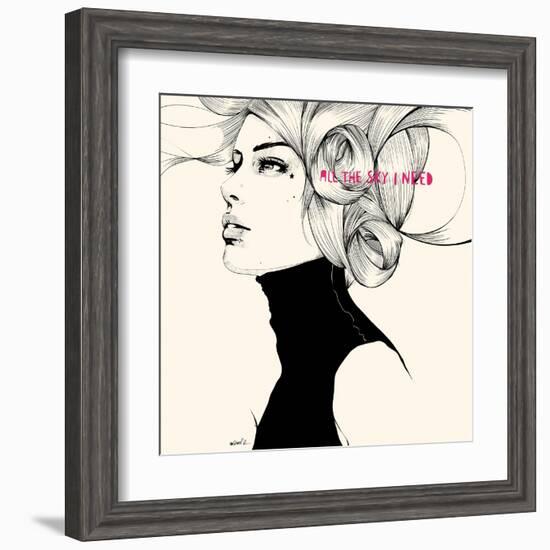 All the sky I need-Manuel Rebollo-Framed Art Print