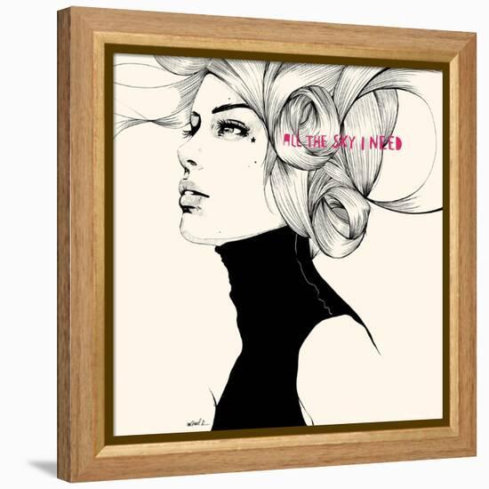 All the sky I need-Manuel Rebollo-Framed Stretched Canvas