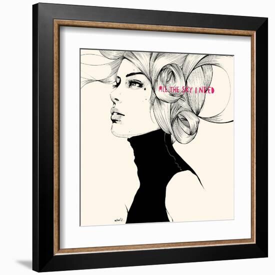 All the sky I need-Manuel Rebollo-Framed Art Print