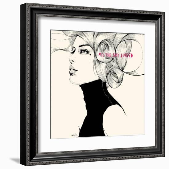 All the sky I need-Manuel Rebollo-Framed Art Print