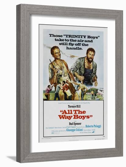 All the Way Boys, US poster, Terence Hill, Bud Spencer, 1972-null-Framed Art Print