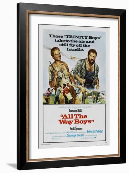 All the Way Boys, US poster, Terence Hill, Bud Spencer, 1972-null-Framed Art Print