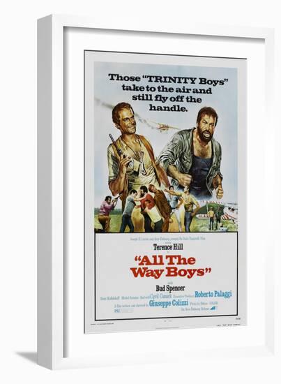 All the Way Boys, US poster, Terence Hill, Bud Spencer, 1972-null-Framed Art Print