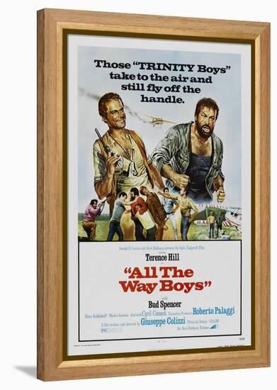 All the Way Boys, US poster, Terence Hill, Bud Spencer, 1972-null-Framed Stretched Canvas