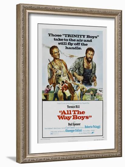 All the Way Boys, US poster, Terence Hill, Bud Spencer, 1972-null-Framed Premium Giclee Print