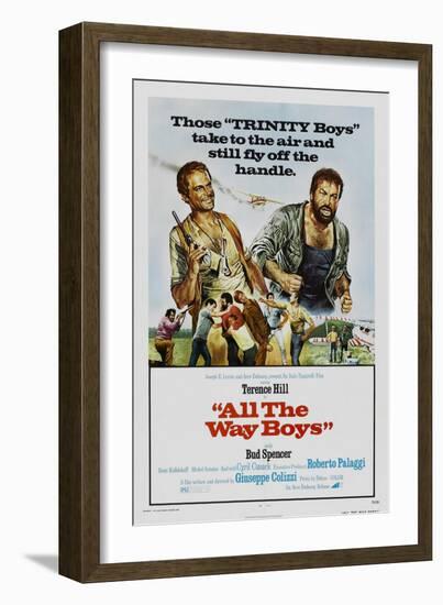 All the Way Boys, US poster, Terence Hill, Bud Spencer, 1972-null-Framed Premium Giclee Print