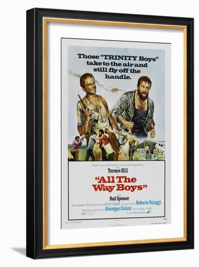 All the Way Boys, US poster, Terence Hill, Bud Spencer, 1972-null-Framed Premium Giclee Print