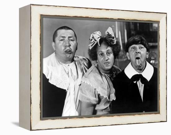 All the World's a Stooge, Curly Howard, Larry Fine, Moe Howard, 1941-null-Framed Stretched Canvas