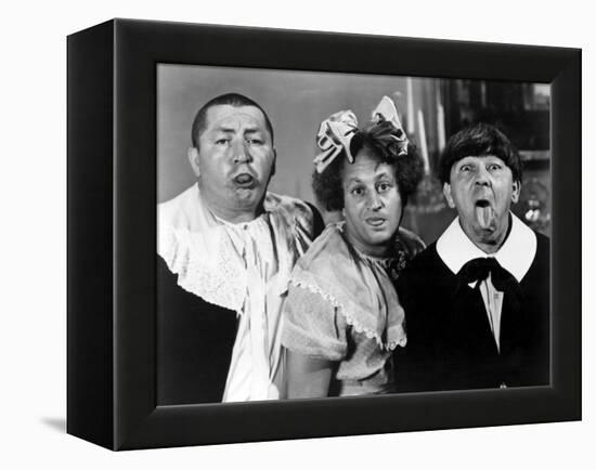 All the World's a Stooge, Curly Howard, Larry Fine, Moe Howard, 1941-null-Framed Stretched Canvas