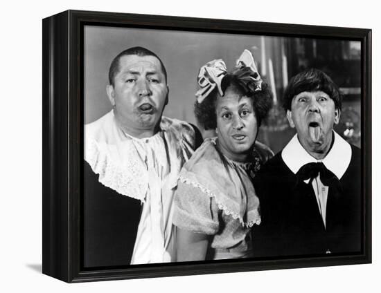 All the World's a Stooge, Curly Howard, Larry Fine, Moe Howard, 1941-null-Framed Stretched Canvas