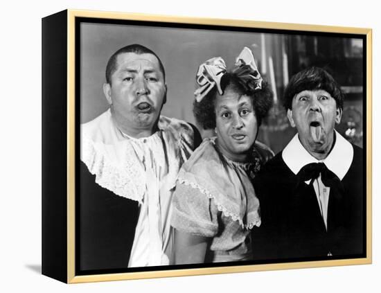 All the World's a Stooge, Curly Howard, Larry Fine, Moe Howard, 1941-null-Framed Stretched Canvas