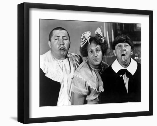 All the World's a Stooge, Curly Howard, Larry Fine, Moe Howard, 1941-null-Framed Photo