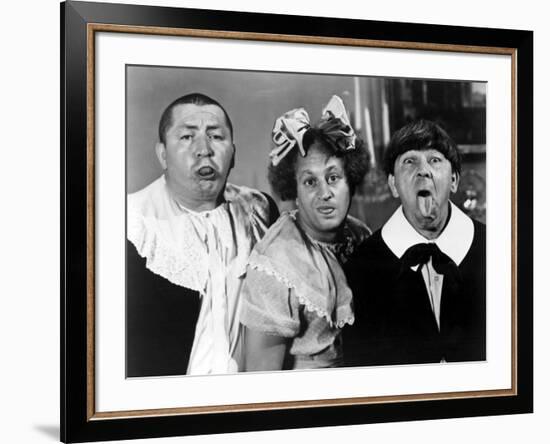 All the World's a Stooge, Curly Howard, Larry Fine, Moe Howard, 1941-null-Framed Photo