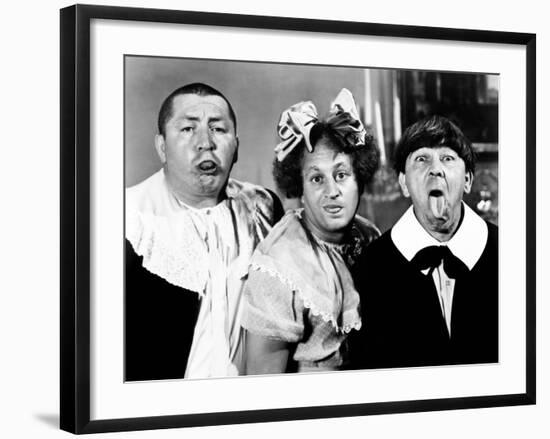 All the World's a Stooge, Curly Howard, Larry Fine, Moe Howard, 1941-null-Framed Photo