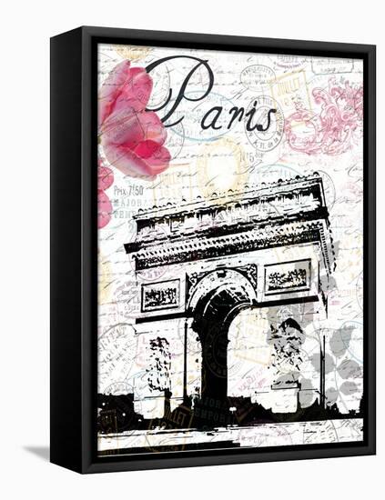 All Things Paris 3-Sheldon Lewis-Framed Stretched Canvas