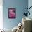 All Things Through Christ (pink)-null-Framed Stretched Canvas displayed on a wall