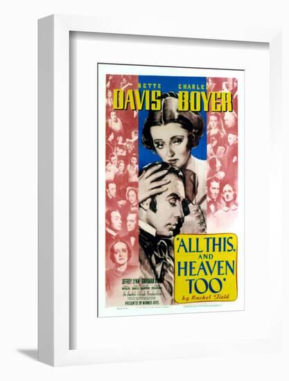 All This and Heaven Too, Bette Davis, Charles Boyer, 1940-null-Framed Photo